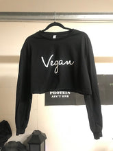 Vegan Signature Long Sleeve Crop Black
