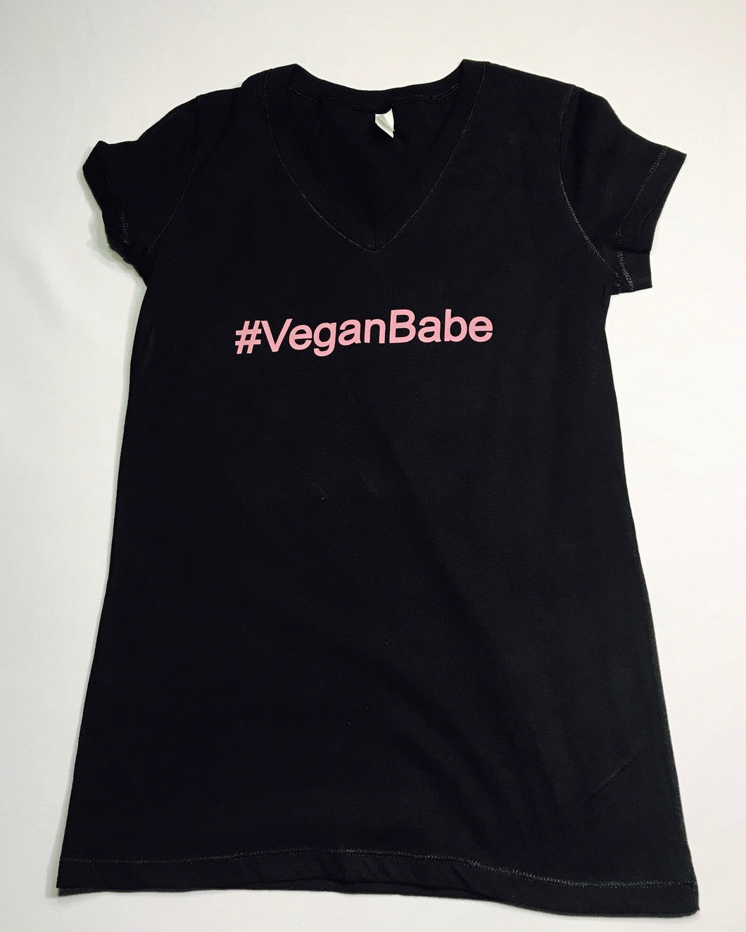 #veganbabe Womans V-Neck Tee