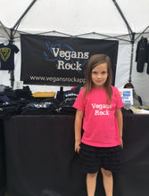 Kids Vegans Rock Tee Pink