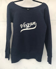 Vegan Retro Fleece Wideneck Sweatshirt Charcoal