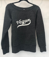 Vegan Retro Fleece Wideneck Sweatshirt Black