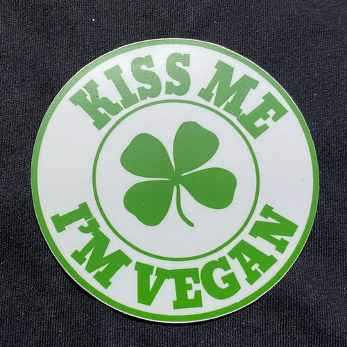 Kiss Me I'm Vegan Sticker