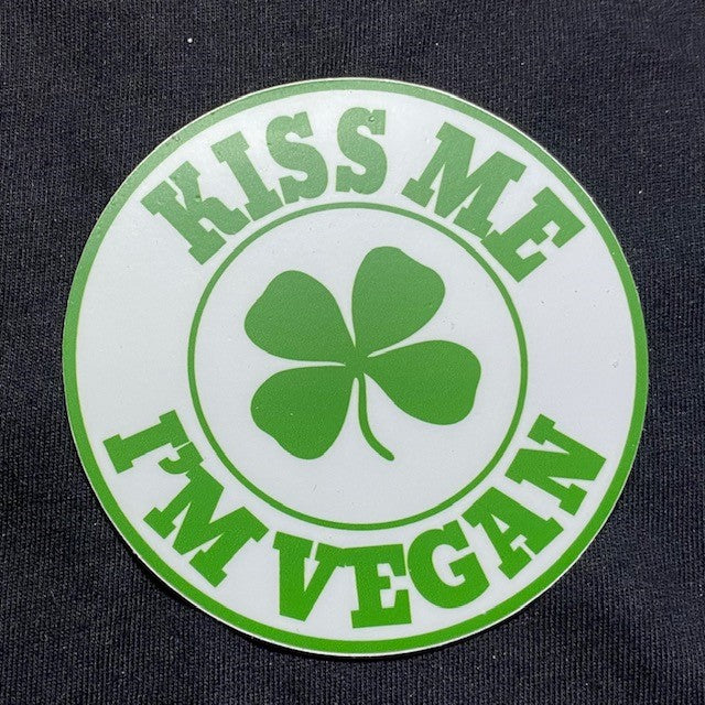 Kiss Me I'm Vegan Sticker