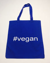#vegan Tote Bag Blue