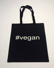 #vegan Tote Bag Black