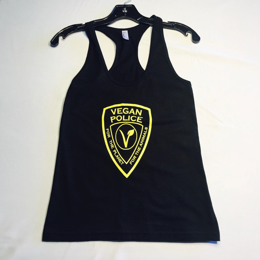 Vegan Police Tank Top Black