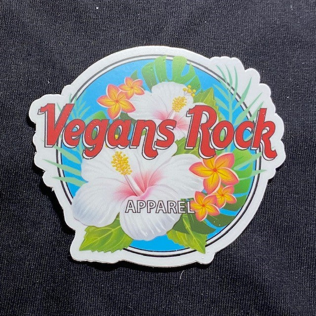 Vegans Rock Hawaii Theme Sticker